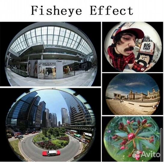 Комплект на Смартфон Объективы Рыбий Глаз Съёмные