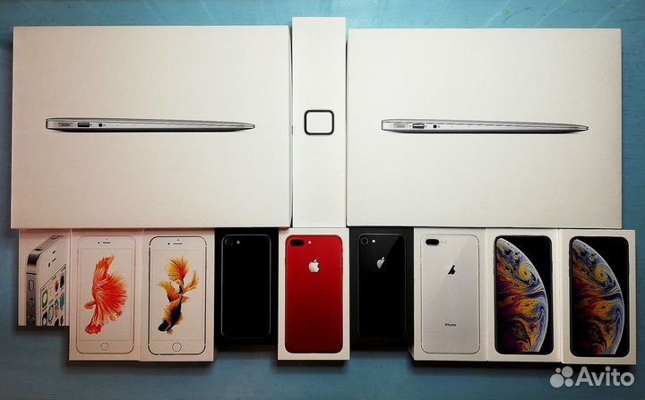 Коробки от iPhone, Apple watch, MacBook Air