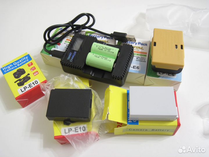 Акб LP-E6 -E8 -E10, BP-511A, CR123A для Canon EOS