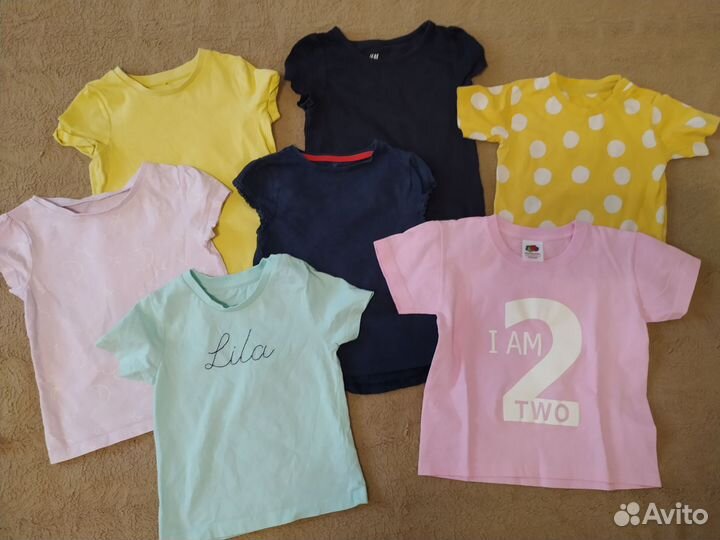 Пакет летних фирменных вещей для девочки 86-92 см