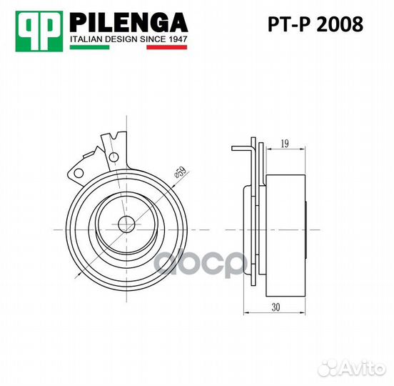 Ролик натяжитель ремня грм nexia sohc pt-p2008