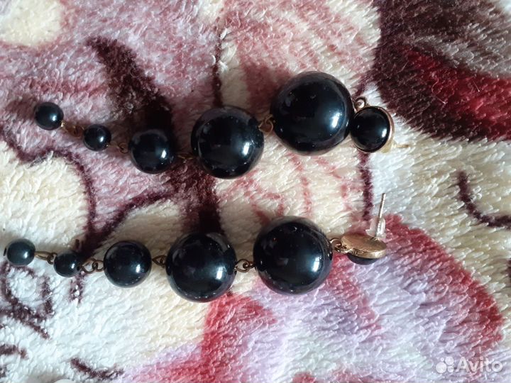 Серьги висячие бижутерия