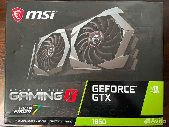Видеокарта msi gtx 1650 gaming x 4gb