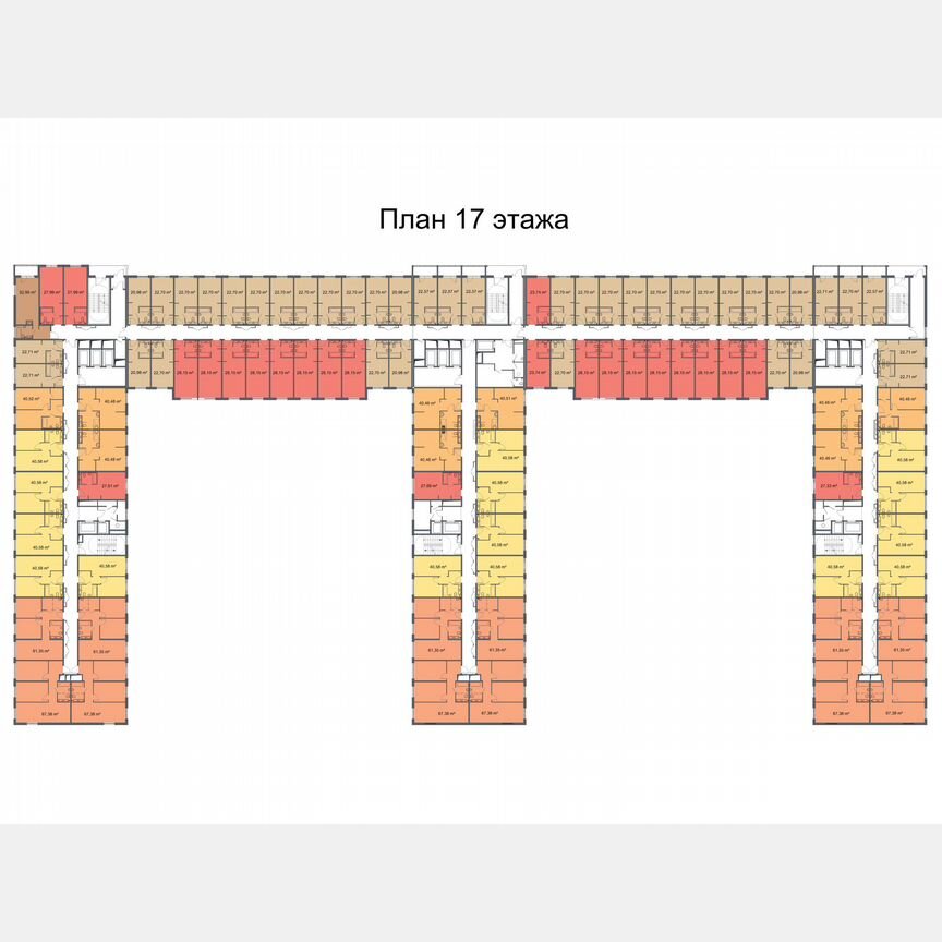Апартаменты-студия, 22,9 м², 19/24 эт.