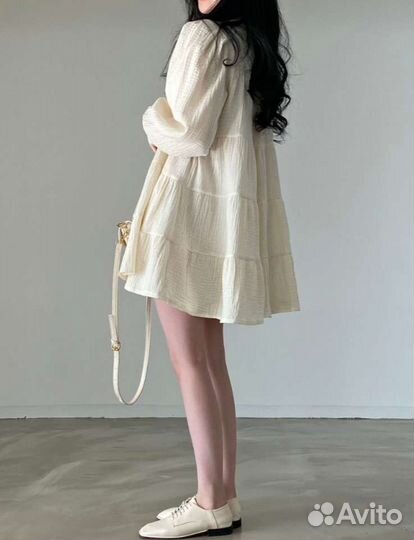 Платье с длинным рукавом оверсайз новое