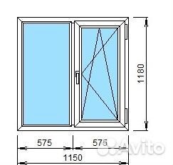 Окна пвх 1150*1180 Чб Рассрочка и Кредит