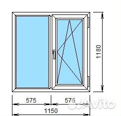 Окна пвх 1150*1180 Чб Рассрочка и Кредит