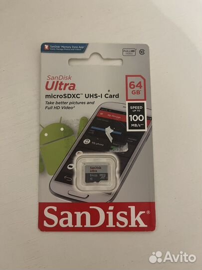 Карта памяти MicroSD 64gb