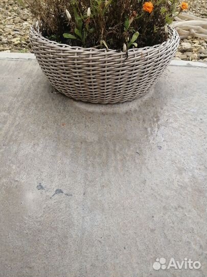 Кашпо искусственный ротанг