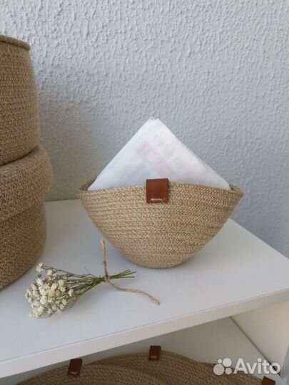 Корзины, салфетки из джута