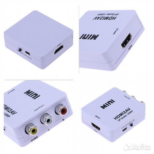 Vcom / AV переходник hdmi на RCA тюльпаны для теле
