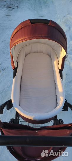 Коляска 2в1 Aroteam Cocoline Prima 07 Бордовая кож