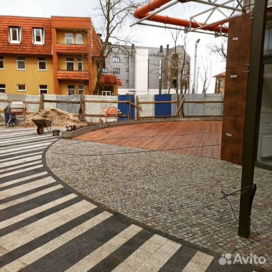 Проф. мощение камнем.Укладка тротуарной плитки