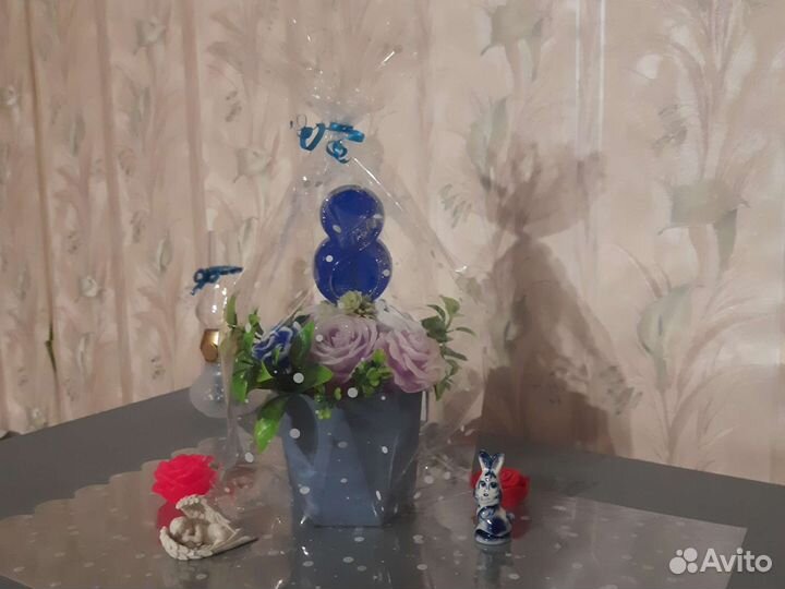 Букет из мыльных роз