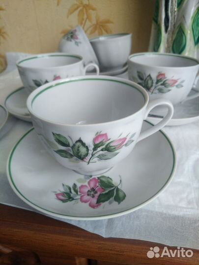 Чашка с блюдцем фарфор