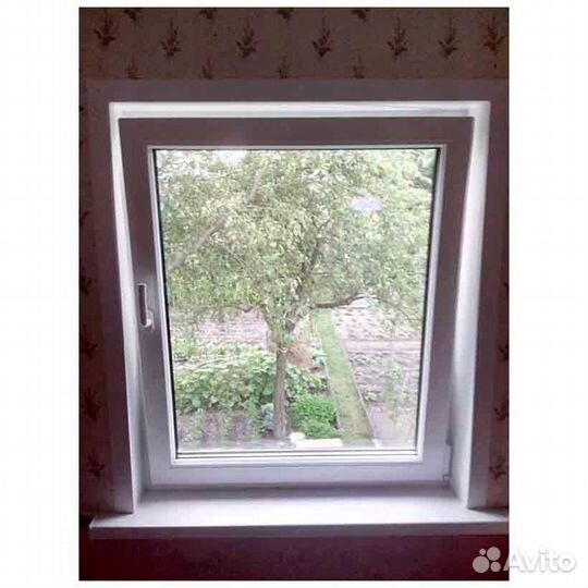 Пластиковое пвх глухое окно 1000*1400