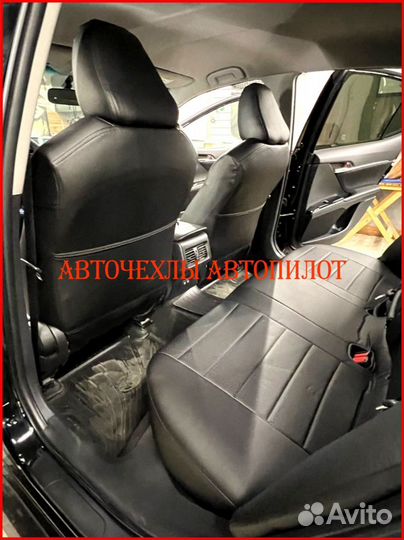 Чехлы Автопилот Toyota Camry v70 из экокожи чёрные