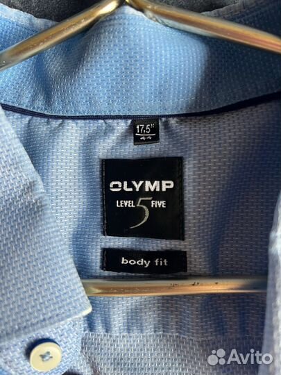 Рубашка мужская Olymp Level 5 Body fit 44 Голубая