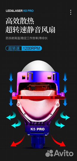 Bi LED модули лазерные линзы для авто 800 метр