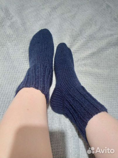 Носки ручной вязки шерстяные