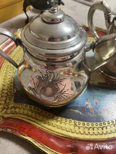 Чайник сахарница винтаж германия латунь