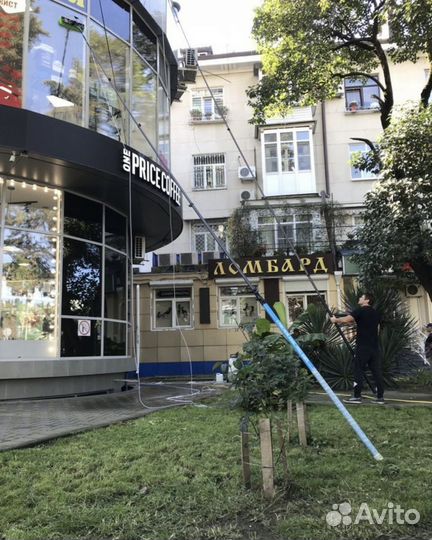 Мойка фасадов любой высоты от 50 руб/кв м