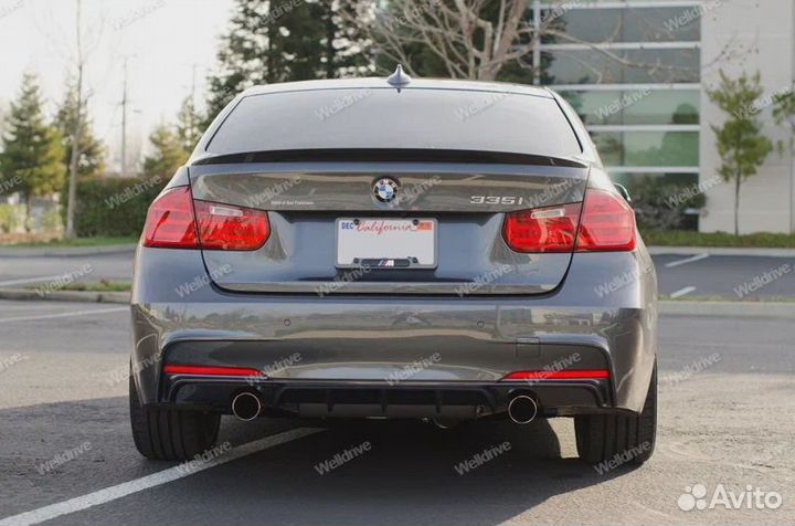 Диффузор BMW 3 F30 M-Performance черный тюнинг