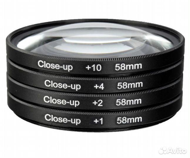 Набор Макролинз CloseUP +1/2/4/10 (52-77mm)