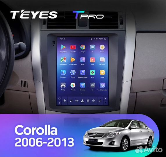 Штатная магнитола Toyota Corolla 10 Tesla