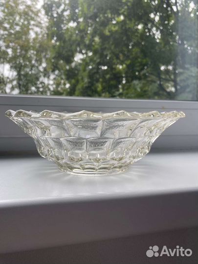 Прозрачное блюдо (фруктница/салатница) времён СССР