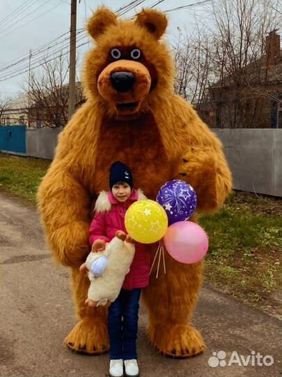 Мишка бурый из мультфильма,надувной медведь