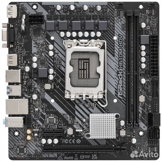 Материнская плата ASRock Soc-1700 H610M-HDV, 2xDDR