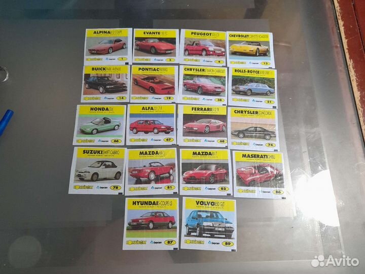 Вкладыши от жвачек разные