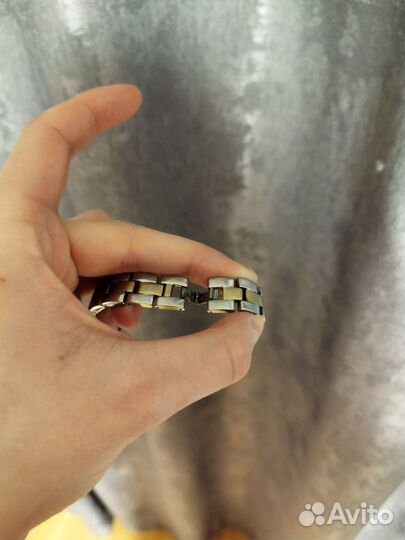 Магнитный браслет из нержавеющей стали с позолотой