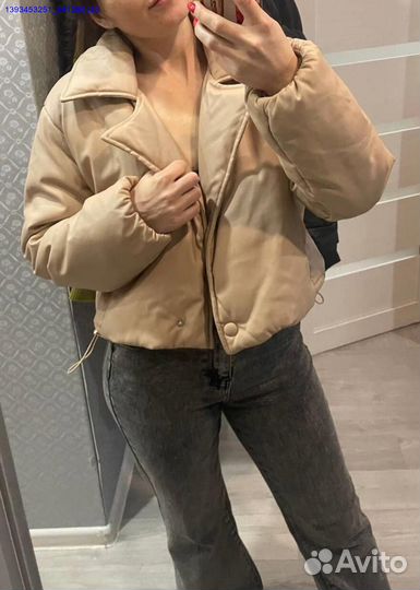 Премиум экокожаная куртка на демисезон