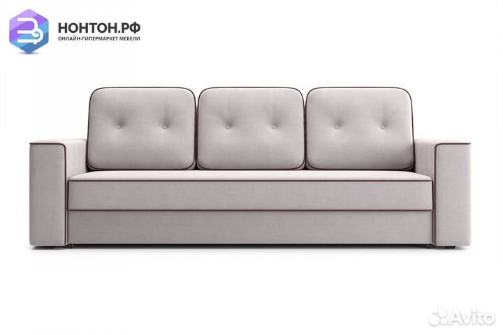 Диван еврокнижка Берген 3-х местный бежевый