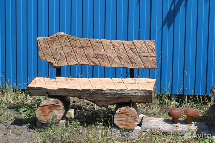 Избушка бабы-яги для сада, скамейка и сундук