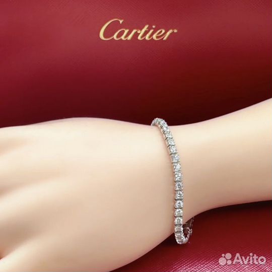 Золотой браслет Cartier с бриллиантами 4.41 ct