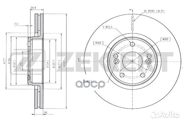 Диск торм. перед. Renault Laguna II 01- bs-6096