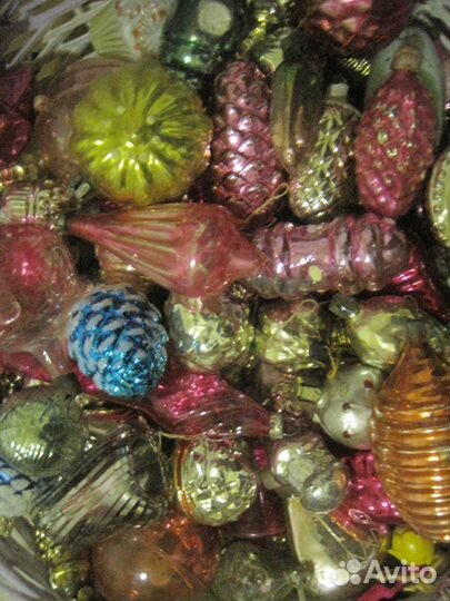 Красивые стеклянные советские елочные игрушки