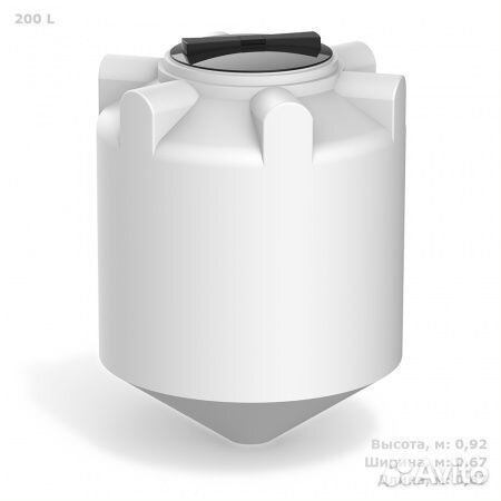 Емкость пластиковая пищевая полный слив от 100л