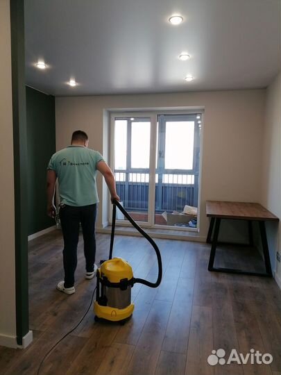 Уборка после ремота,Мытье окон