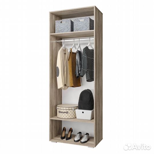 Шкаф с зеркалом Наоми шк-22 каньон/белый MF07