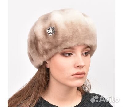 Берет мутоновый размер 55-60+повязка в подарок