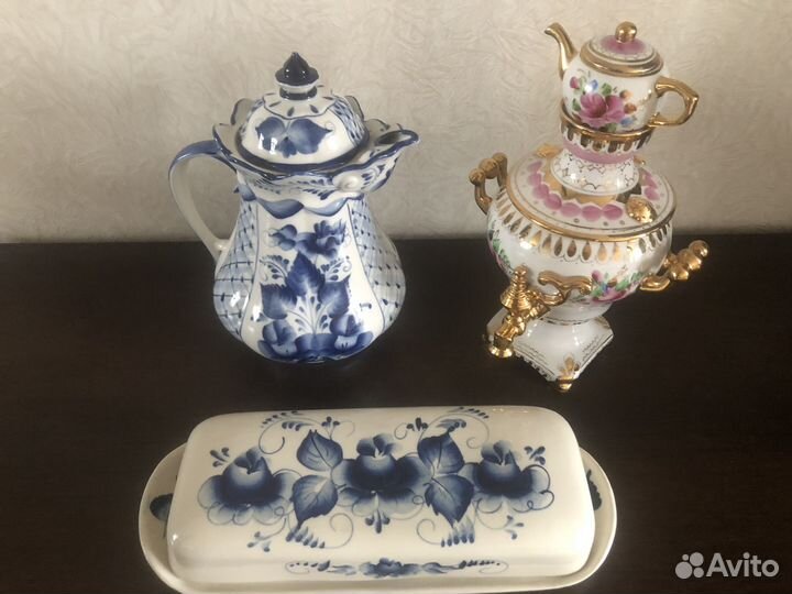 Посуда гжель коллекционная