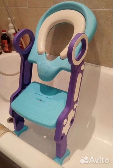 Сиденье для унитаза с лесенкой и ручками