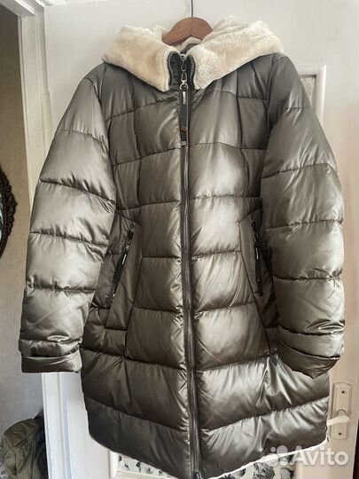 Пуховое пальто осень-зима на 56 размер, новый