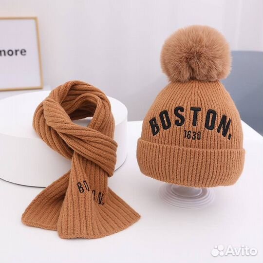 Шапка И шарф комплект детский