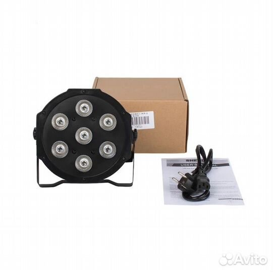 Прожектор LED Par Flat 7x12W Светомузыка