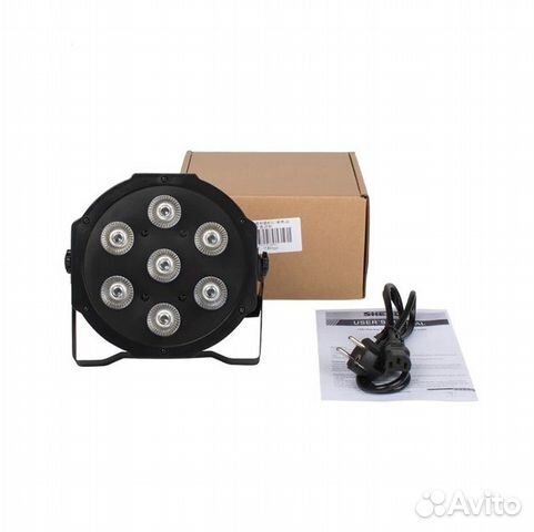 Прожектор LED Par Flat 7x12W Светомузыка